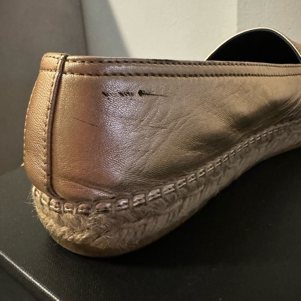 Saint Laurent Logo Metallic espadrilles - Color Rose Metal Blush - Picture 6 of 9